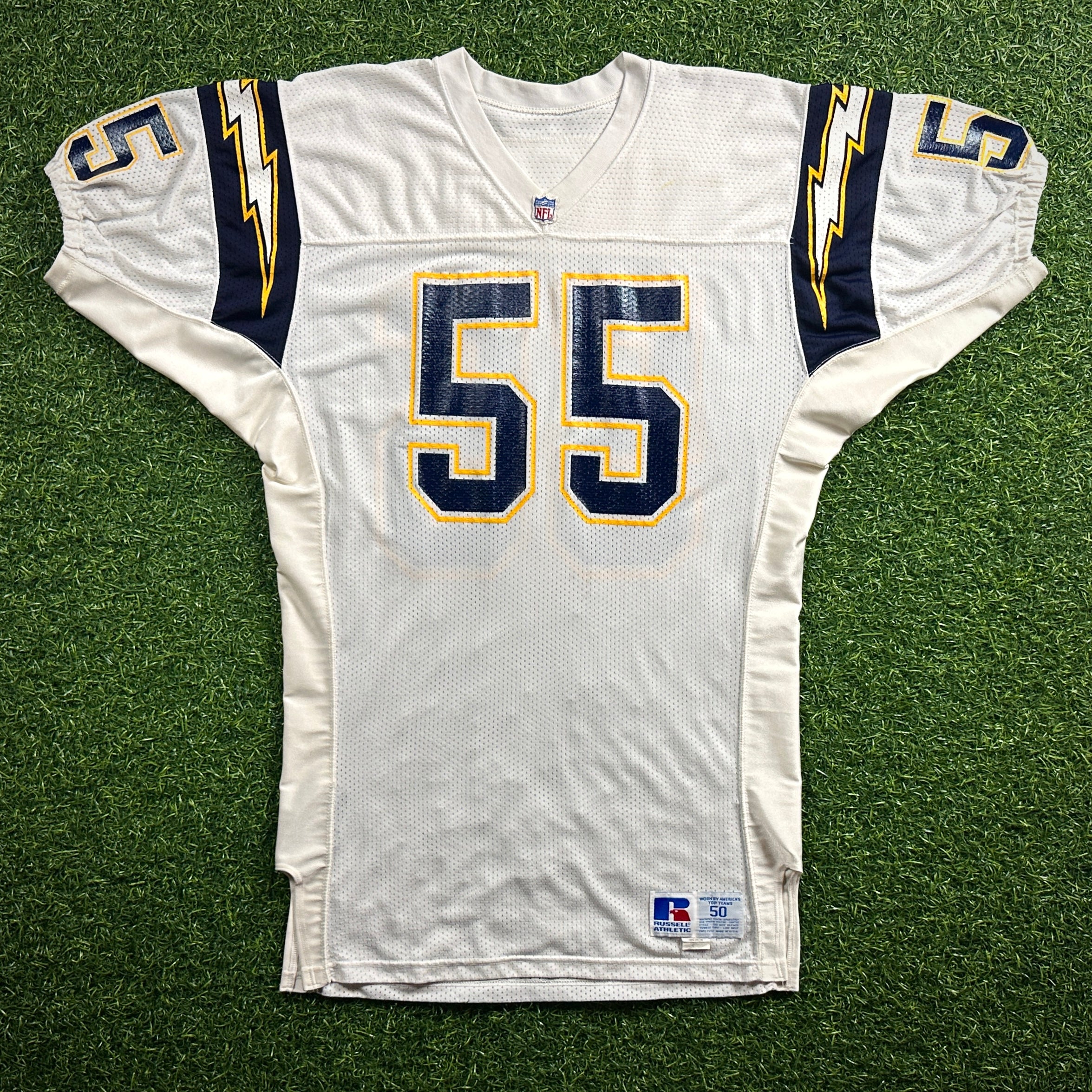 1993 Russell NFL Team Issued Game Jersey San Diego Chargers Junior Seau HOF