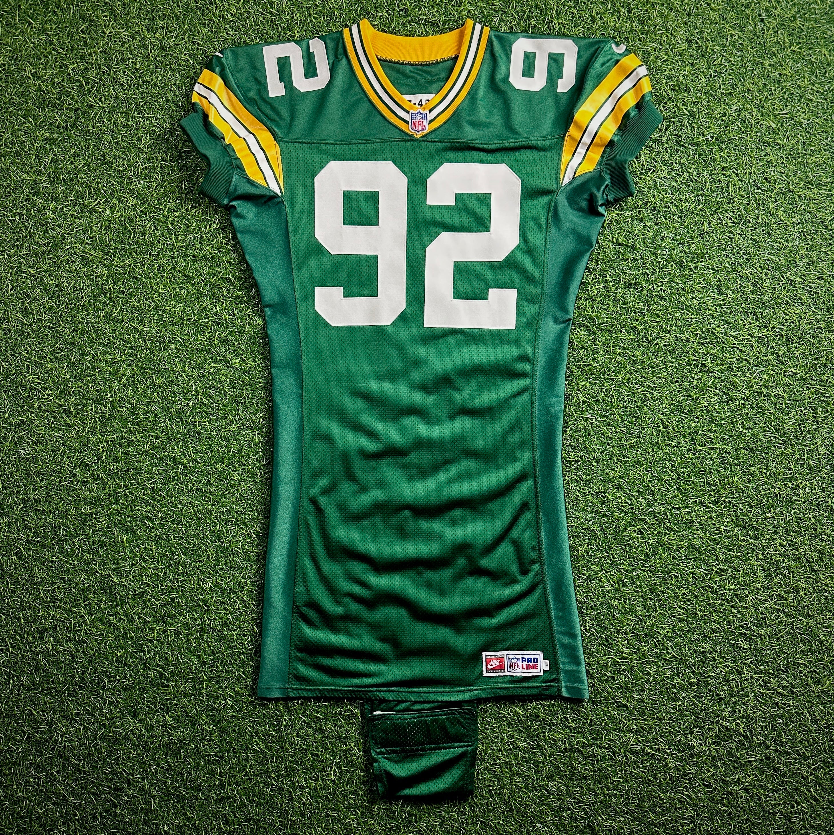 1997 Nike NFL Pro Line Team-Issued Game Jersey Green Bay Packers Reggie White Sz. 46 LINE Berlin WI