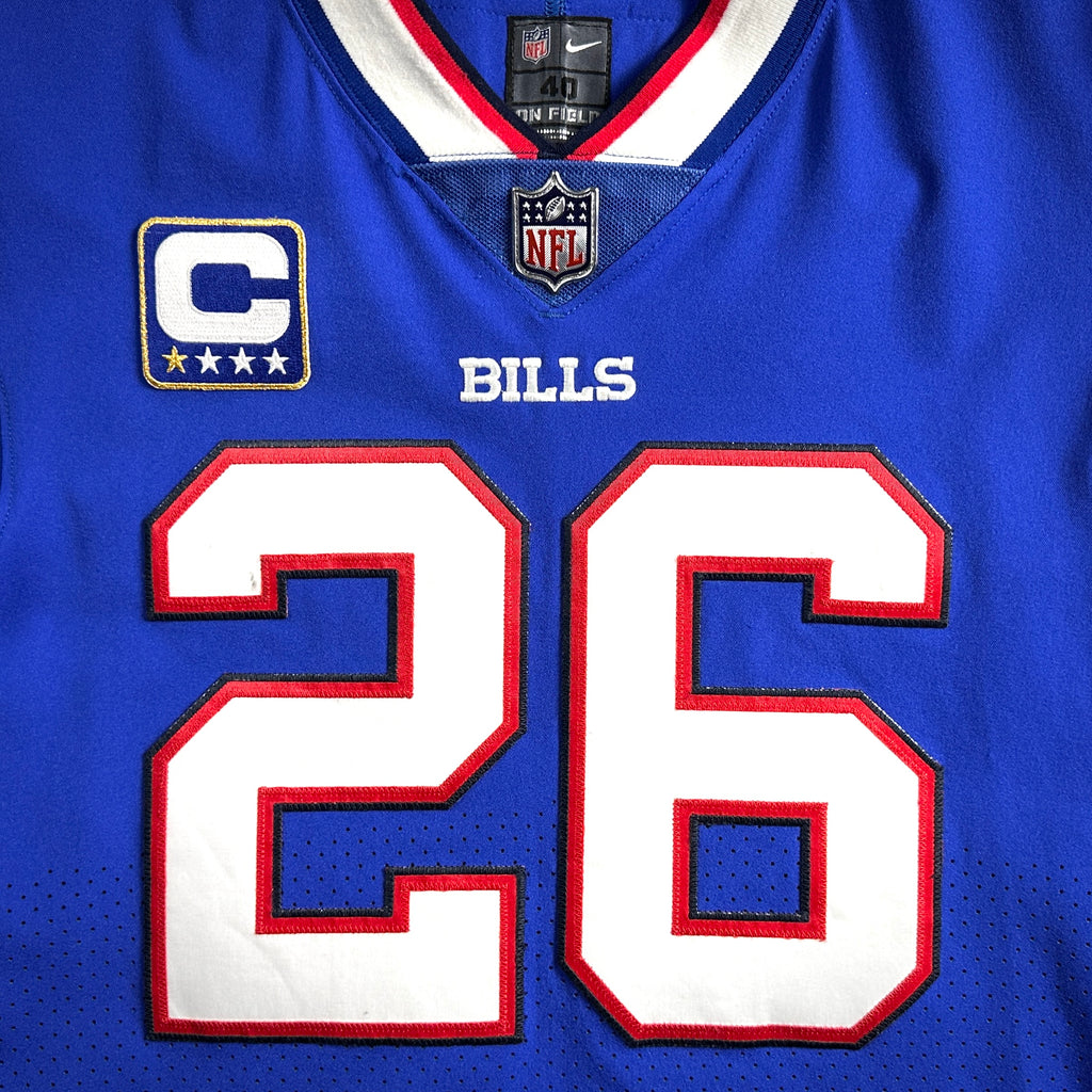 2018 Nike NFL Game Used Worn Jersey Buffalo Bills Taiwan Jones Team COA Captain