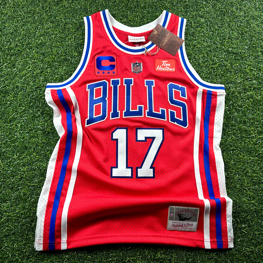 Mitchell & Ness NFL Authentic Buffalo Bills Custom Basketball Jersey Josh Allen Sz. M