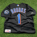 2000 Majestic MLB Jersey New York Mets Garth Brooks Black Sz. M Vintage