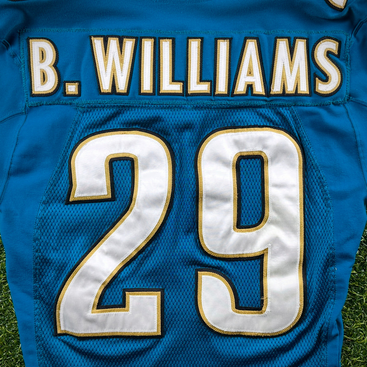 2007 Reebok NFL Game-Used Jersey Jacksonville Jaguars Brian Williams Teal Throwback