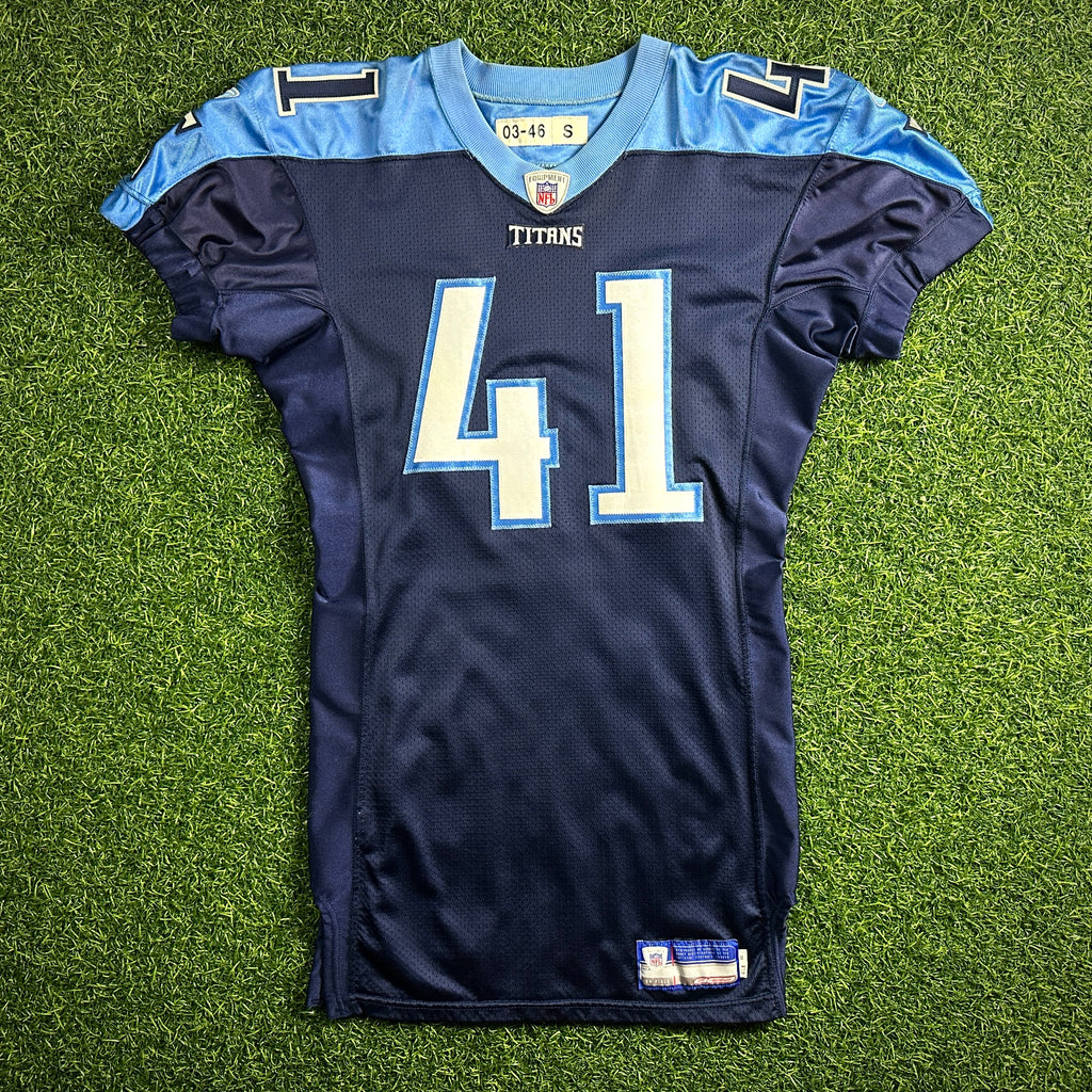 2003 Reebok NFL Game-Issued Jersey Tennessee Titans John Hampton Sz. 46 SMU