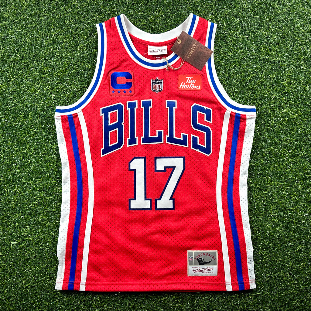 Mitchell & Ness NFL Authentic Buffalo Bills Custom Basketball Jersey Josh Allen Sz. M