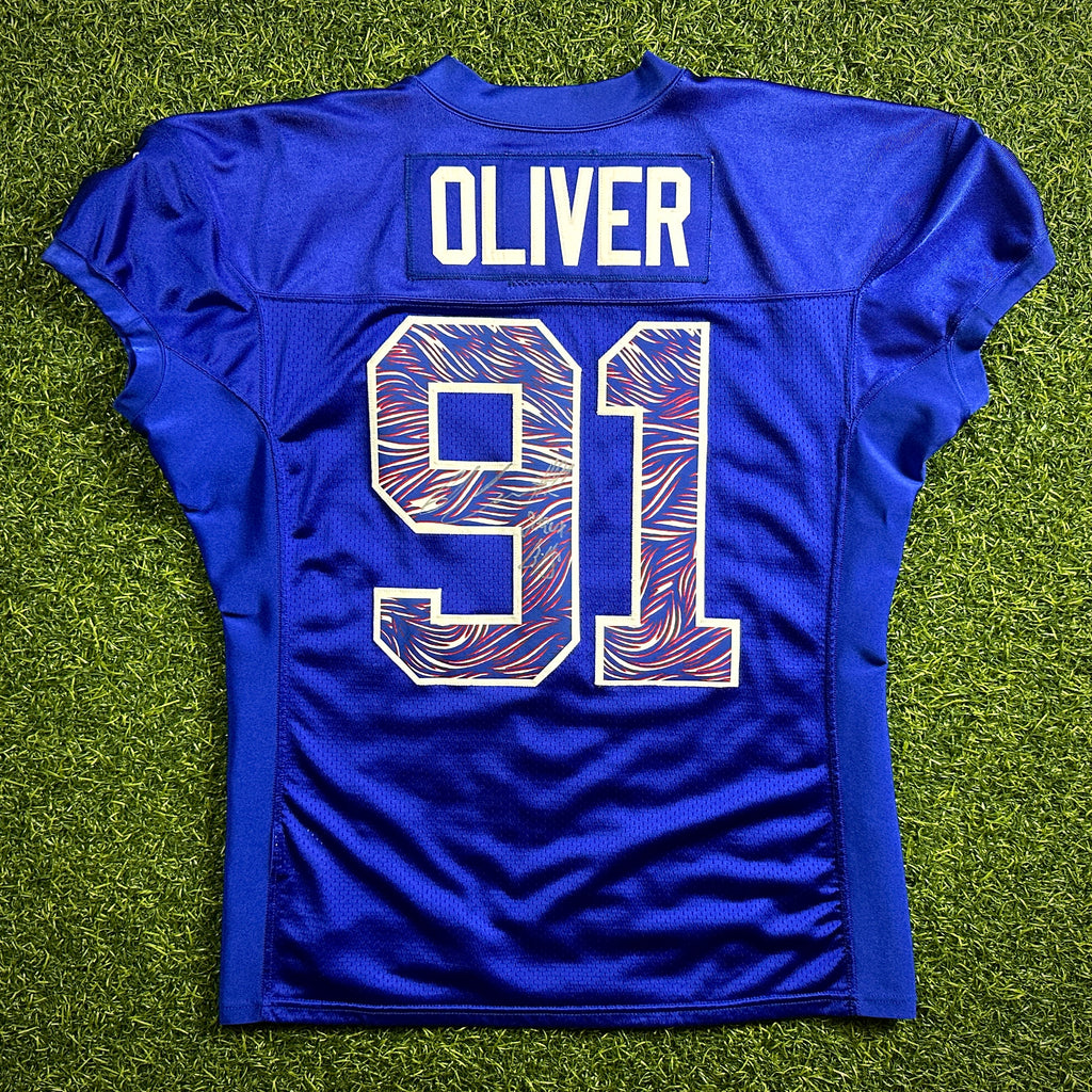 8/11/2021 Nike NFL Game Used Practice Jersey Buffalo Bills Ed Oliver Autograph