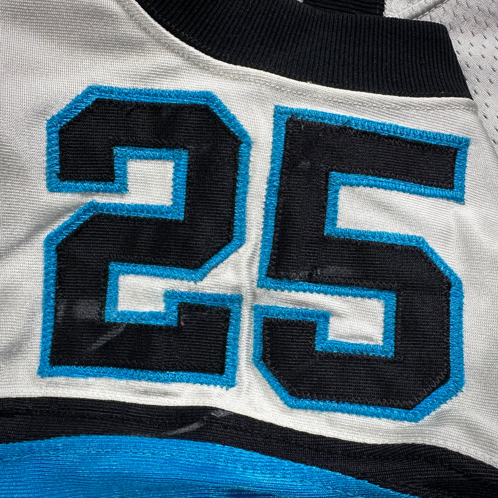 2004 Reebok NFL Game Used Worn Jersey Carolina Panthers Joey Harris Sz 40 Rookie