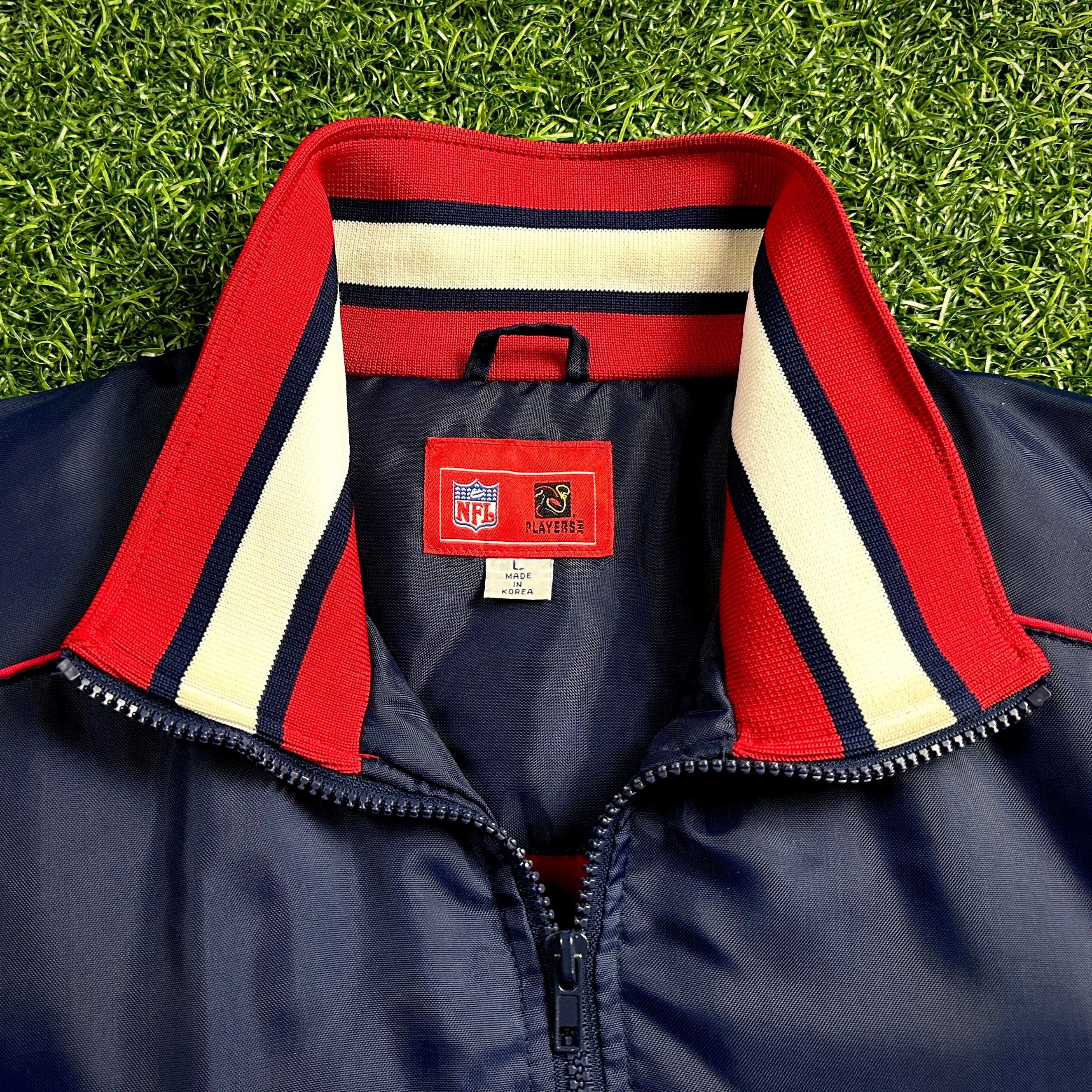Rare! 2002 Reebok NFL Jacket New England Patriots Tom Brady 12 Sz. L Vintage