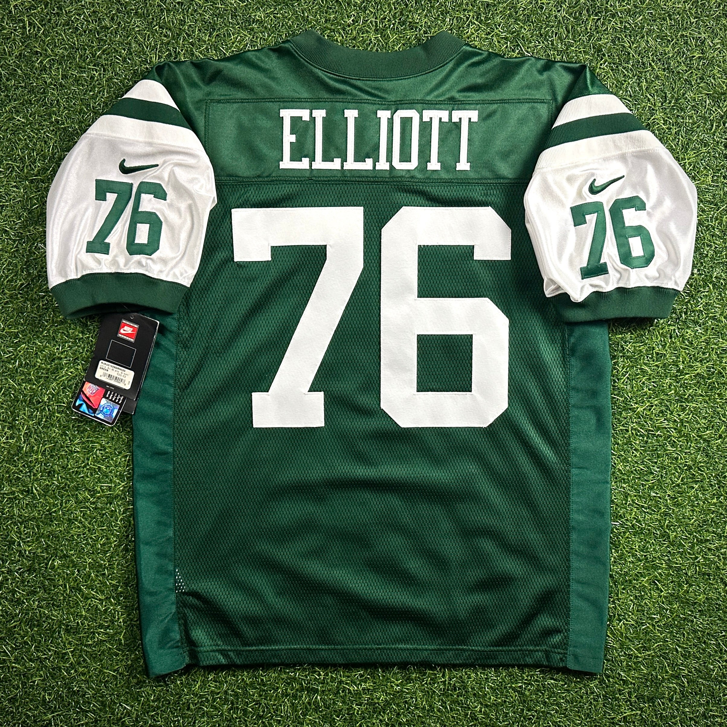 New! 2000 Nike NFL Authentic Jersey New York Jets Jumbo Elliott Sz. 52 NWT