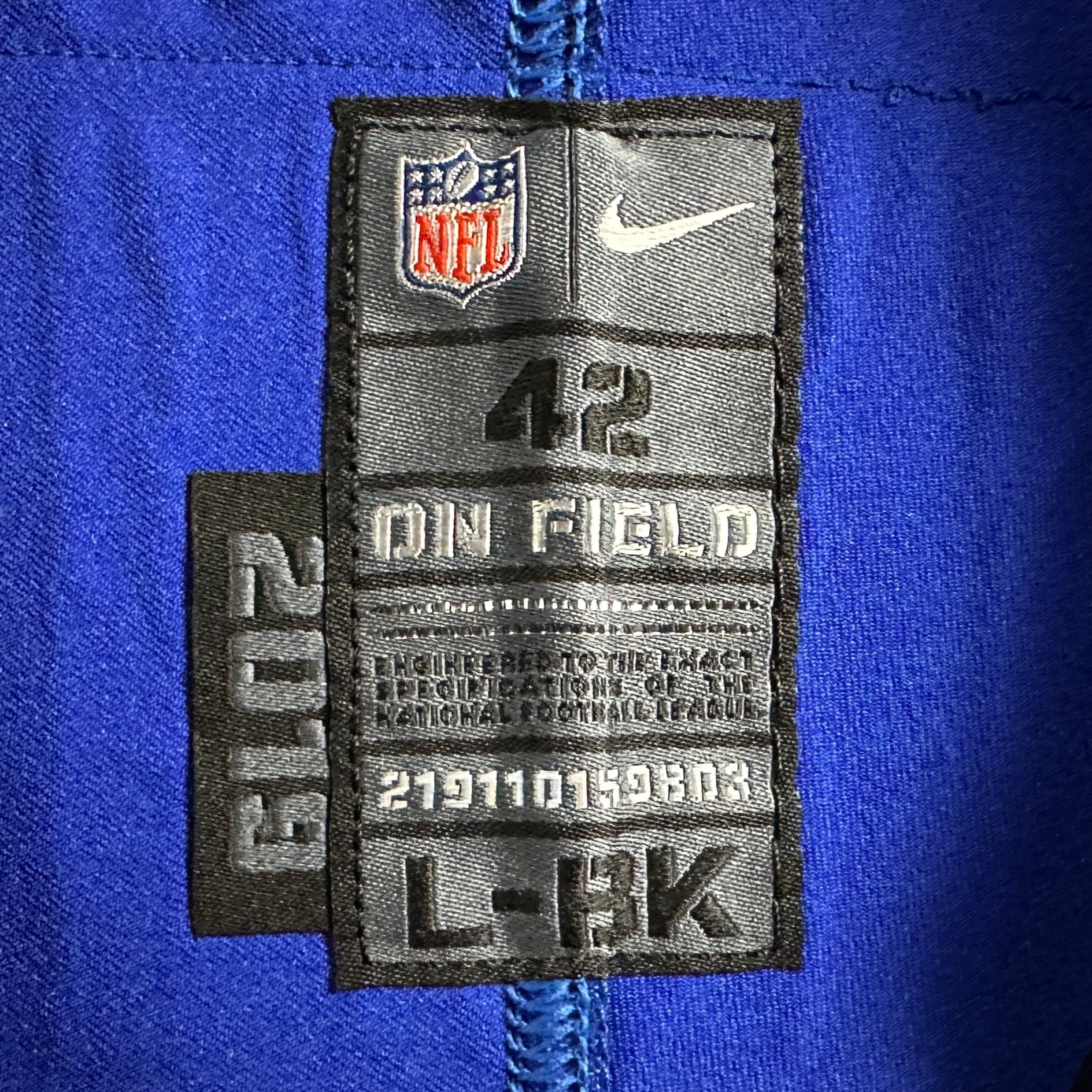 2022 Nike NFL Game-Issued Jersey Buffalo Bills Andre Smith Jr. Sz. 42 Team COA