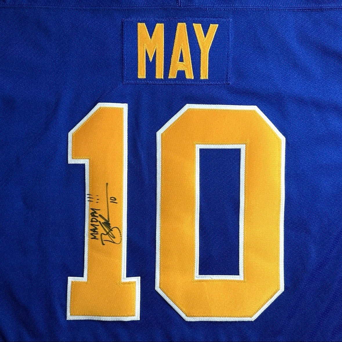 CCM NHL Jersey 1996 Buffalo Sabres Throwback Brad May Autograph Sz. L Vintage