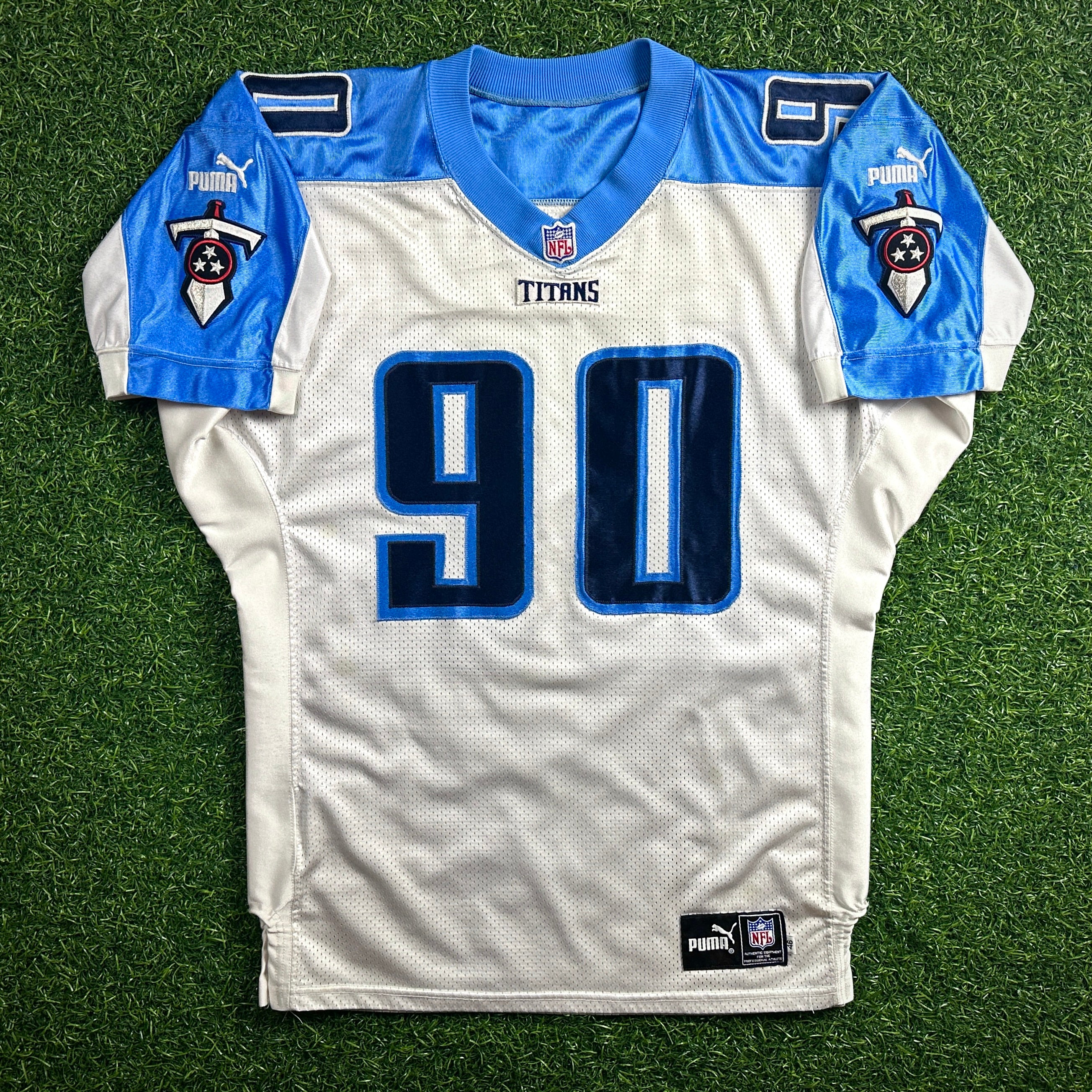 1999 Puma NFL Pro Model Authentic Jersey Tennessee Titans Jevon Kearse Rookie Sz. 46 Berlin WI