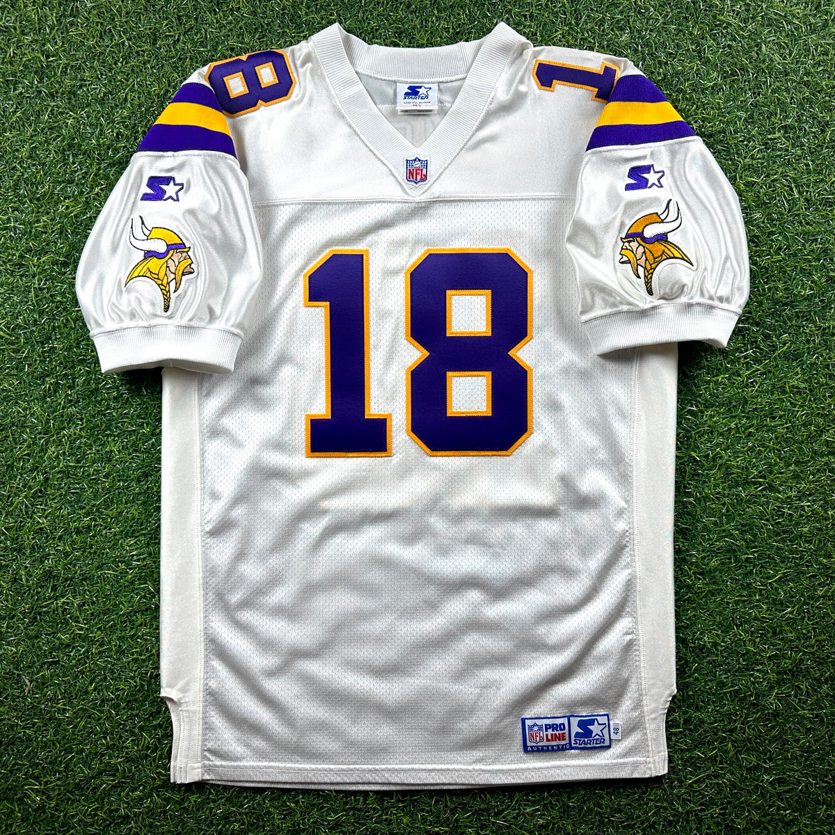 1998 Starter NFL Pro Line Authentic Jersey Minnesota Vikings Randy Moss Sz. 48 Rookie #18