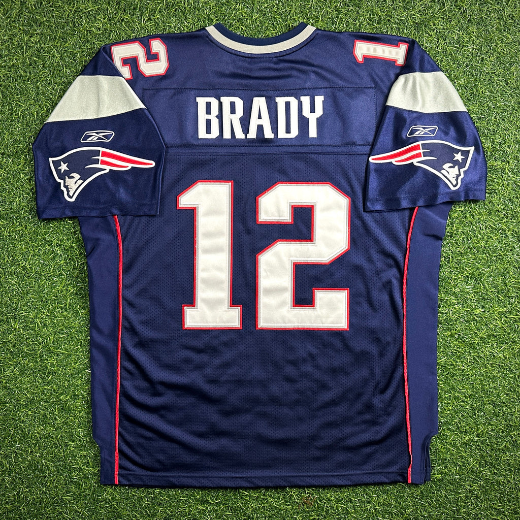 2004 Reebok NFL Authentic Jersey New England Patriots Tom Brady Sz 52 Super Bowl