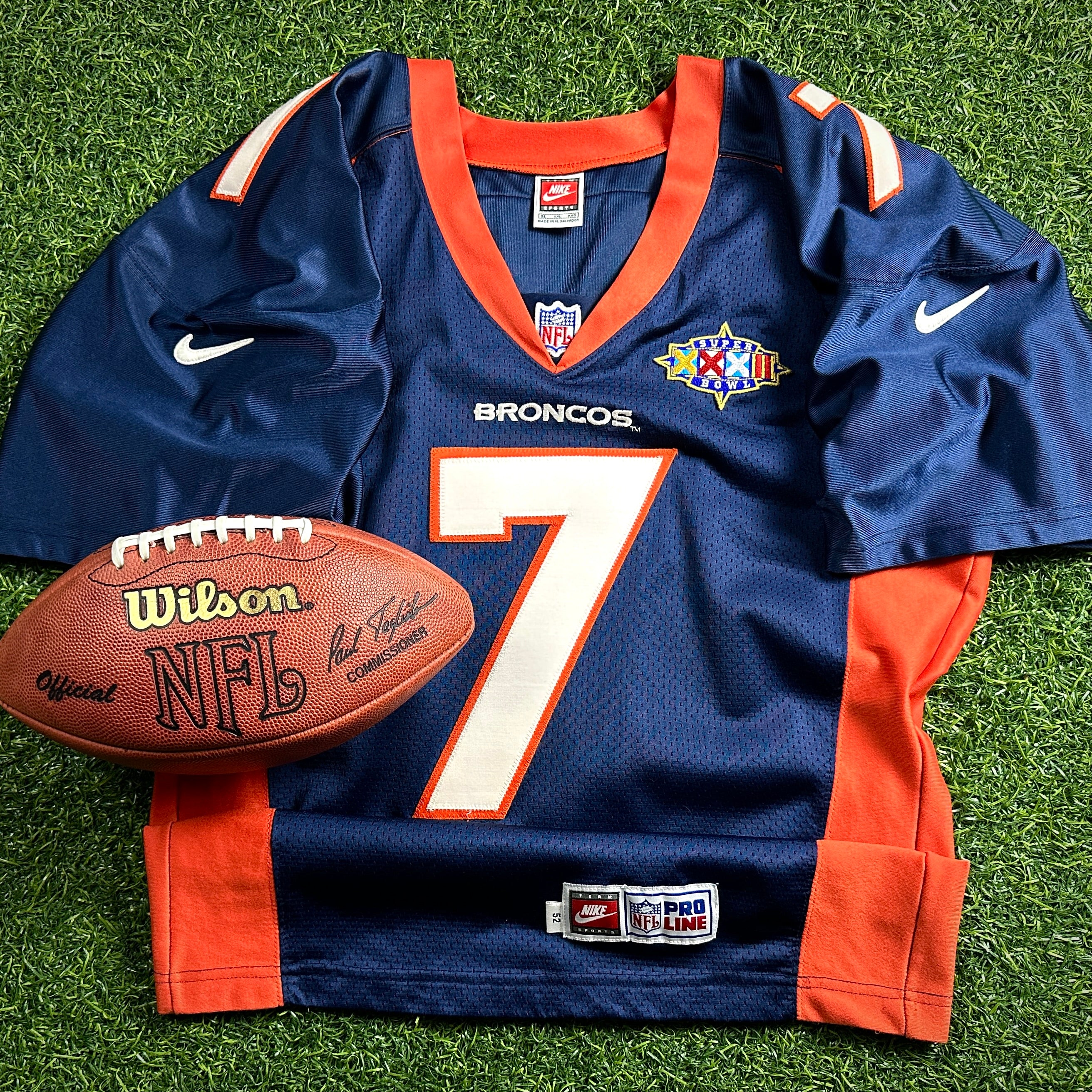 1997 Nike NFL Authentic Jersey Denver Broncos John Elway Super Bowl XXXII HOF