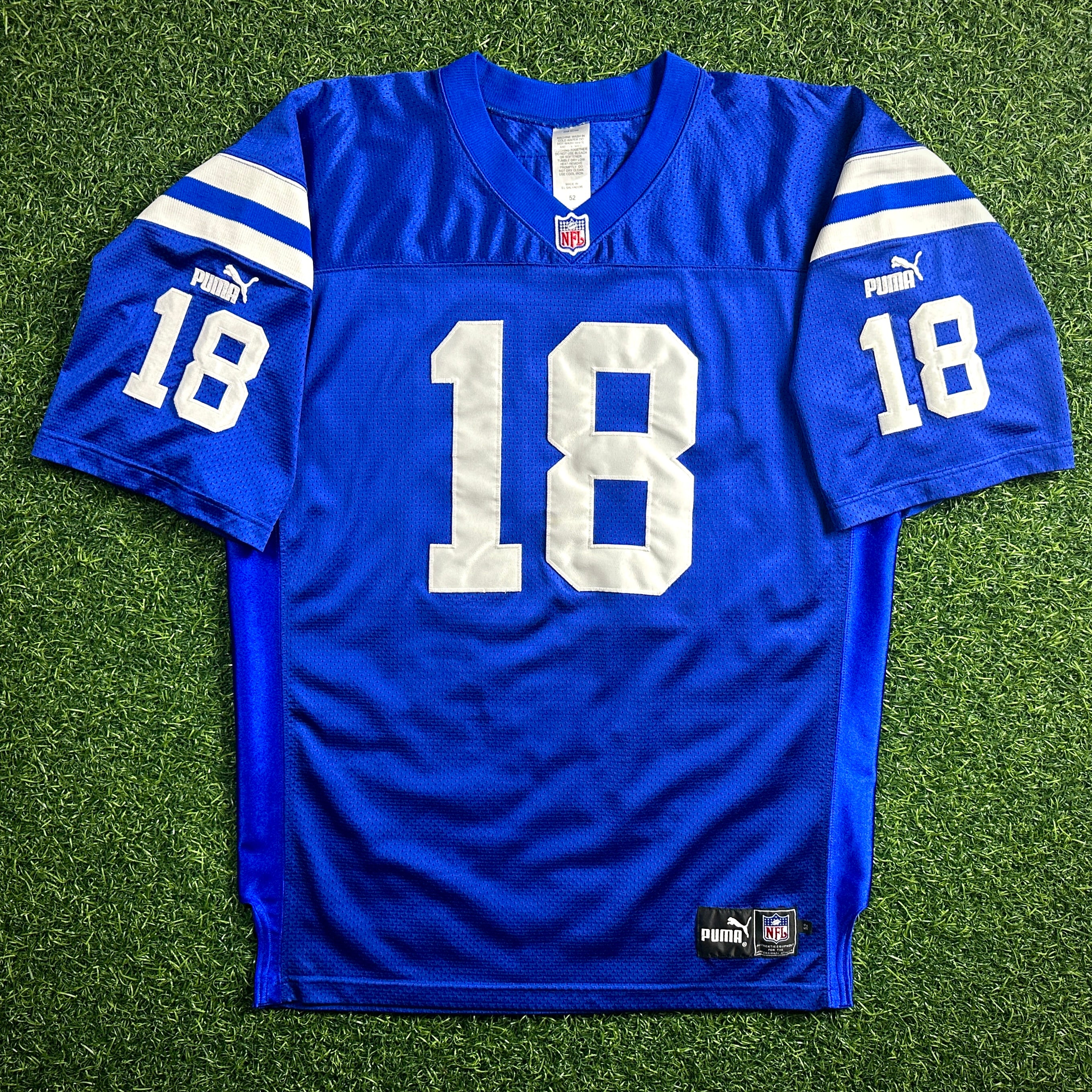 2000 Puma NFL Authentic Jersey Indianapolis Colts Peyton Manning Sz. 52 Vintage