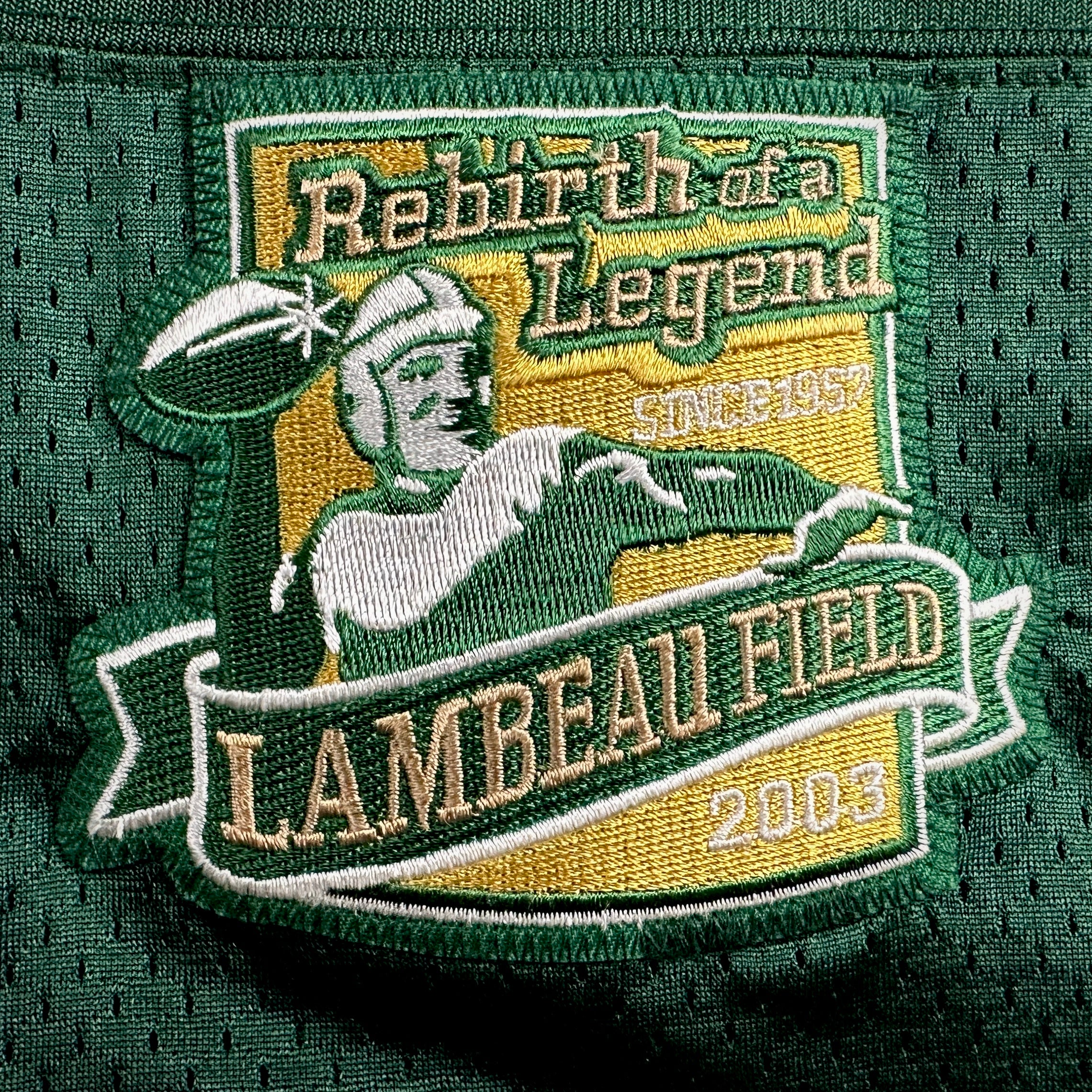 2003 Reebok NFL Authentic Jersey Green Bay Packers Brett Favre Sz. 50 Lambeau Patch