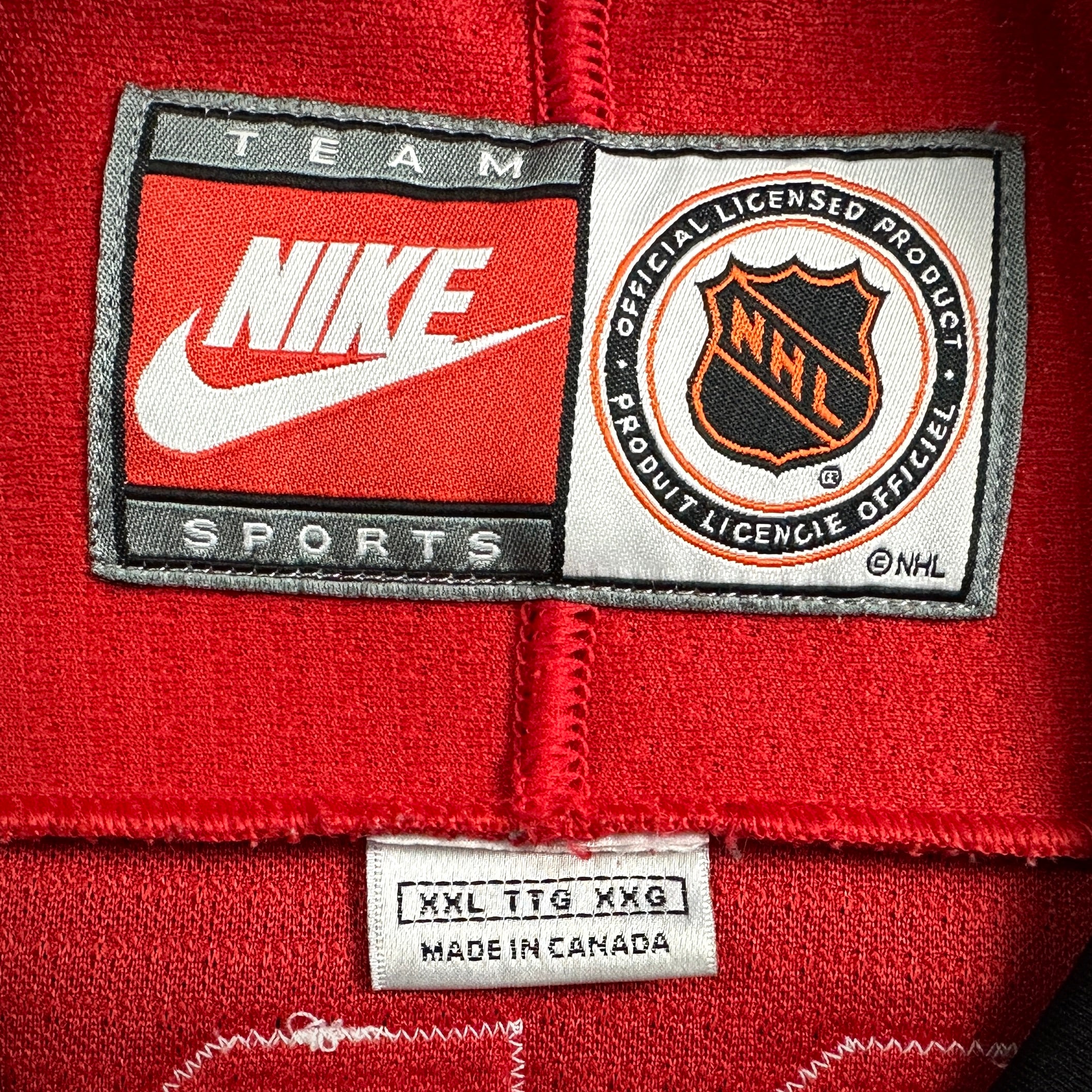 1998 Nike NHL X NBA Mashup Jersey Chicago Bulls Blackhawks Michael Jordan Red Sz. 2XL