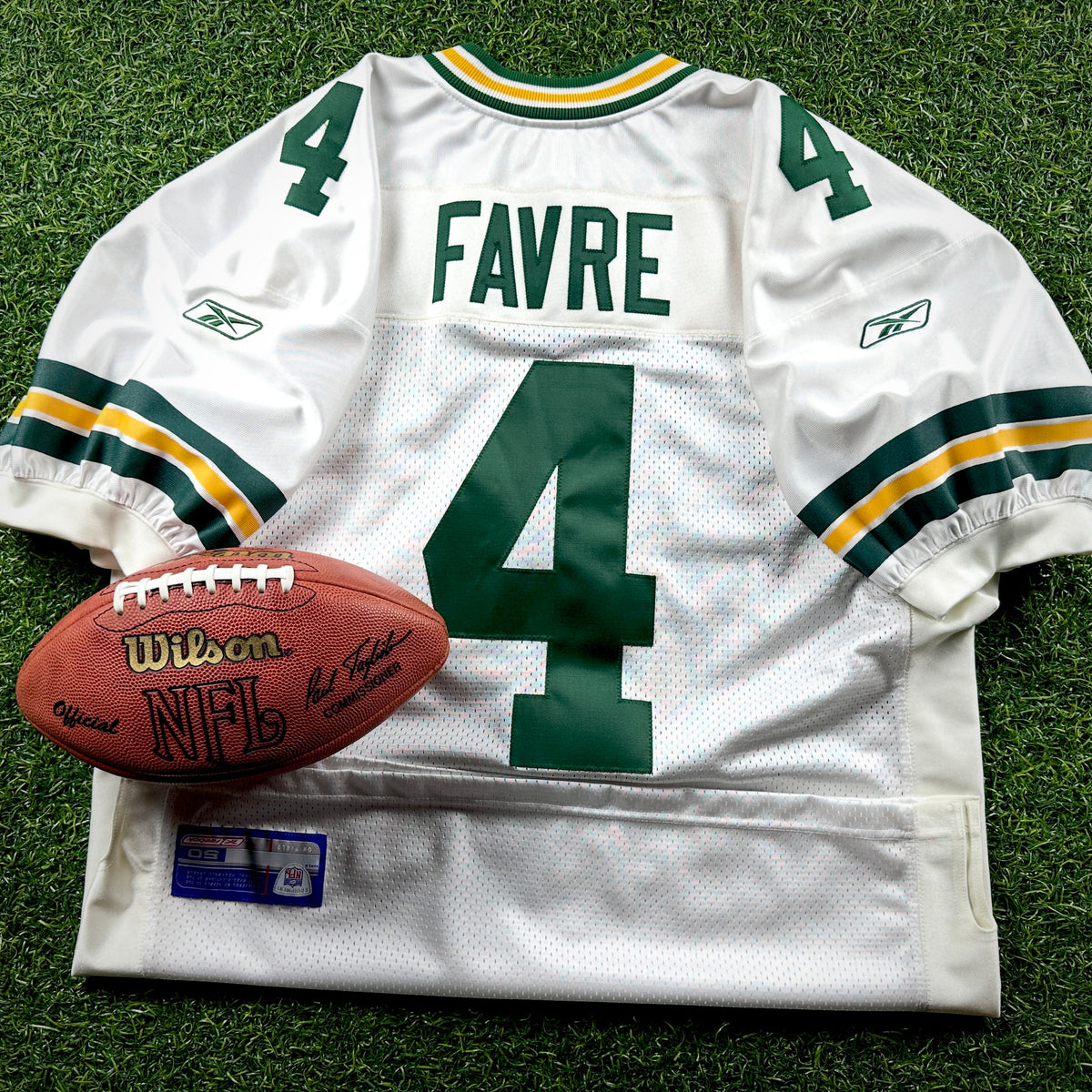 New! 2002 Reebok NFL Authentic Jersey Green Bay Packers Brett Favre Sz. 50 White NWT Vintage