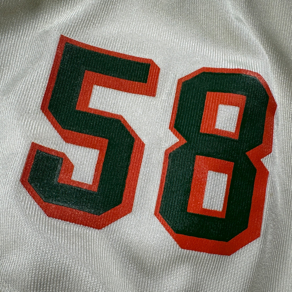 2000 Nike NCAA Game-Used Gator Bowl Jersey Miami Hurricanes Jarrell Weaver Sz. 48 Set 1