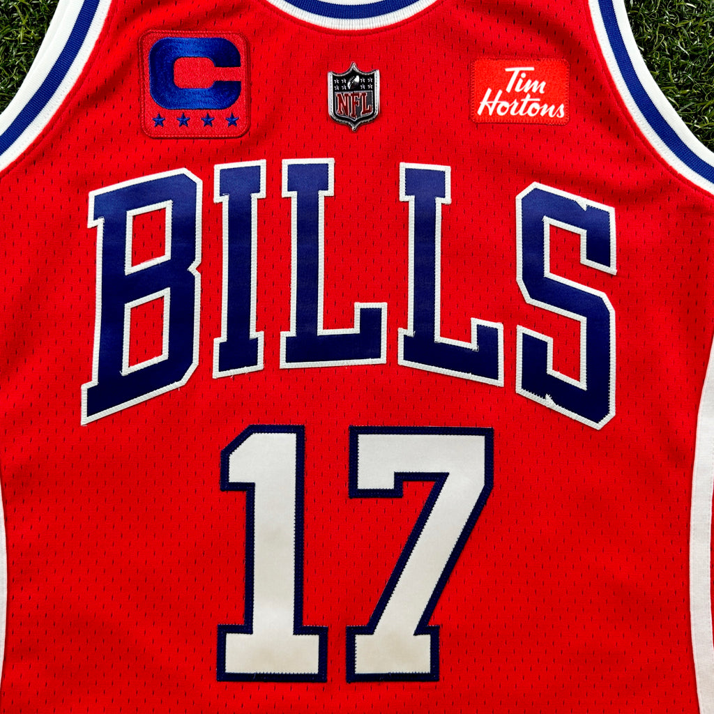 Mitchell & Ness NFL Authentic Buffalo Bills Custom Basketball Jersey Josh Allen Sz. XL