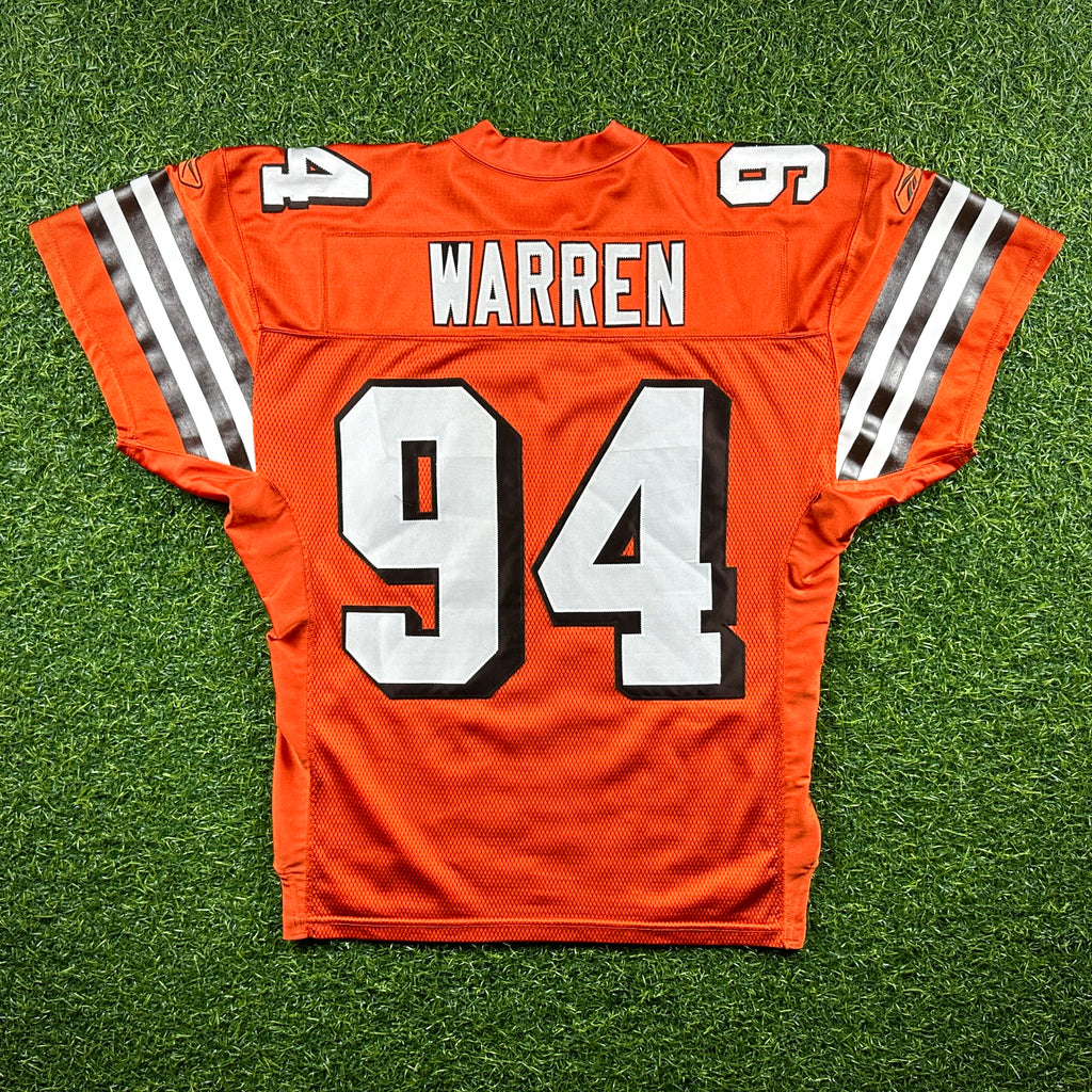 2003 Reebok NFL Authentic Team-Issued Jersey Cleveland Browns Gerard Warren Sz. 46 Orange Alternate