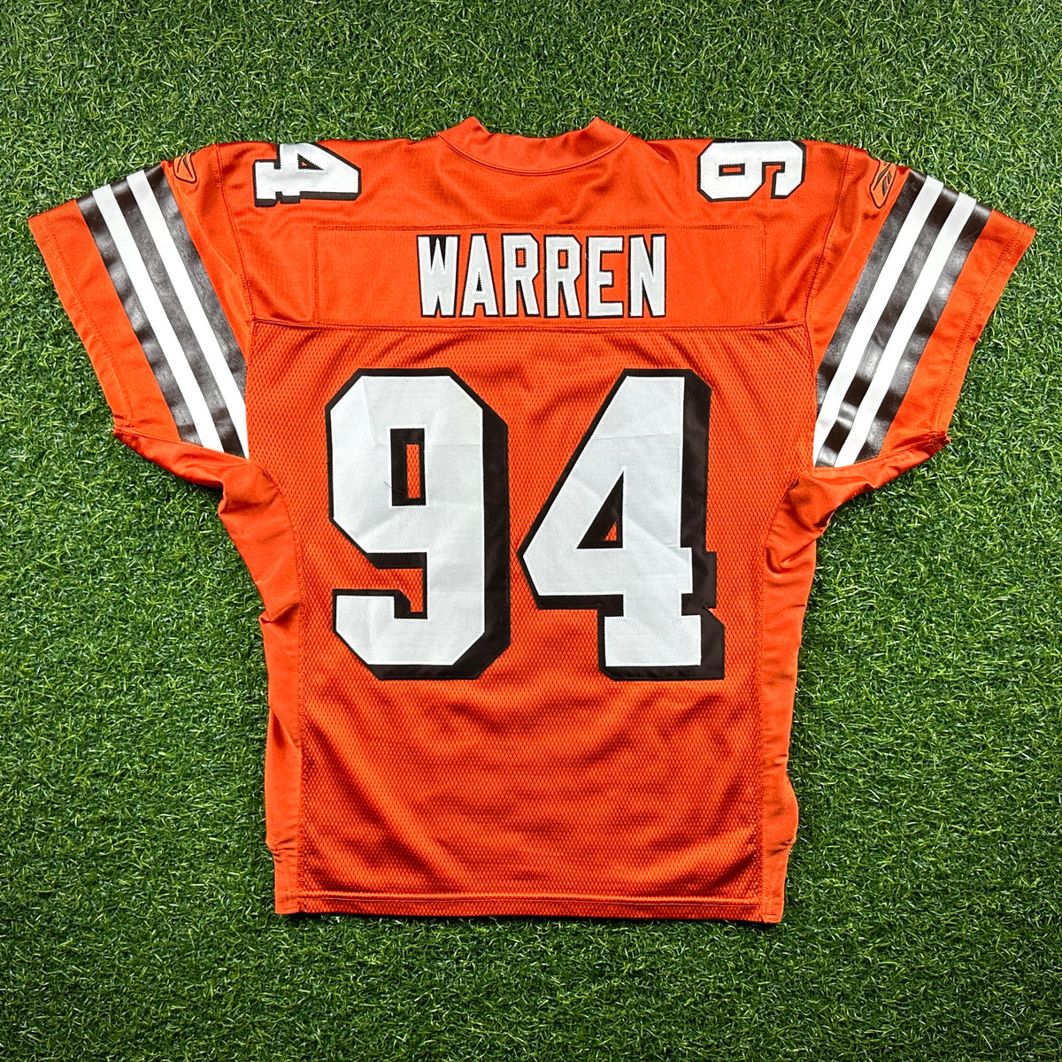 2003 Reebok NFL Authentic Team-Issued Jersey Cleveland Browns Gerard Warren Sz. 46 Orange Alternate