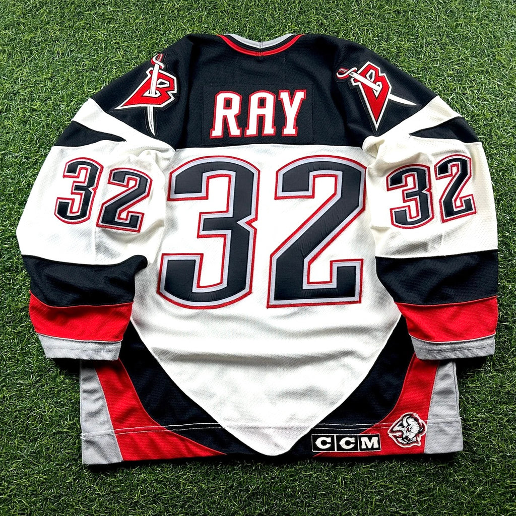 1998/99 CCM NHL Jersey Buffalo Sabres Rob Ray Sz. M Stanley Cup Autograph