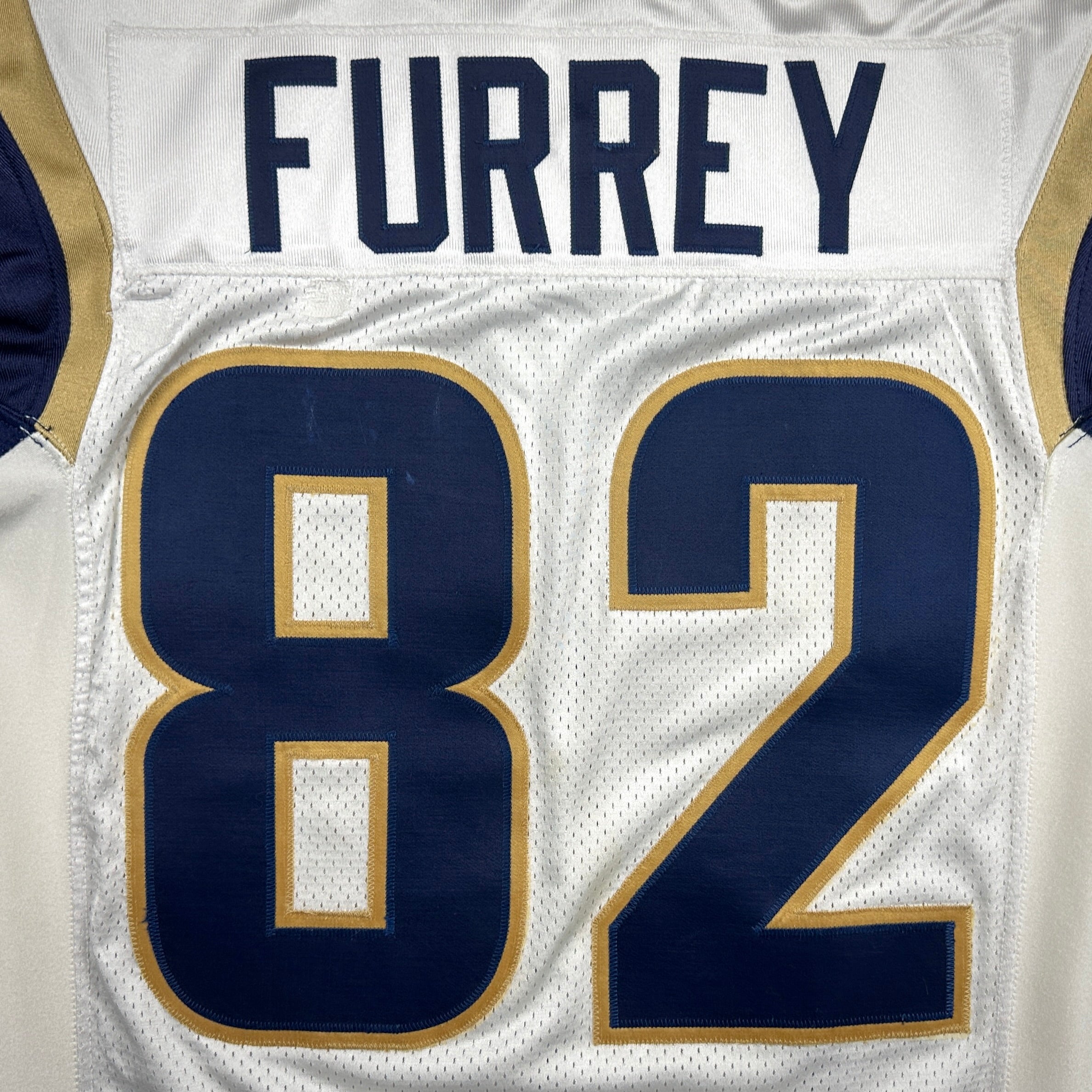 2003 Reebok NFL Game-Used Rookie Jersey St. Louis Rams Mike Furrey Sz. 44 Repairs