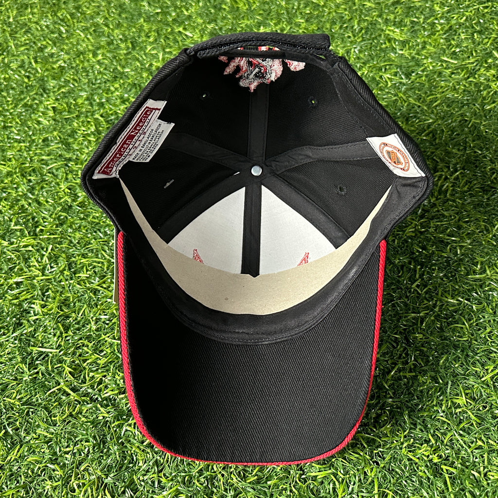 1996 American Needle NHL Strapback Hat Buffalo Sabres Flames Goathead NWT