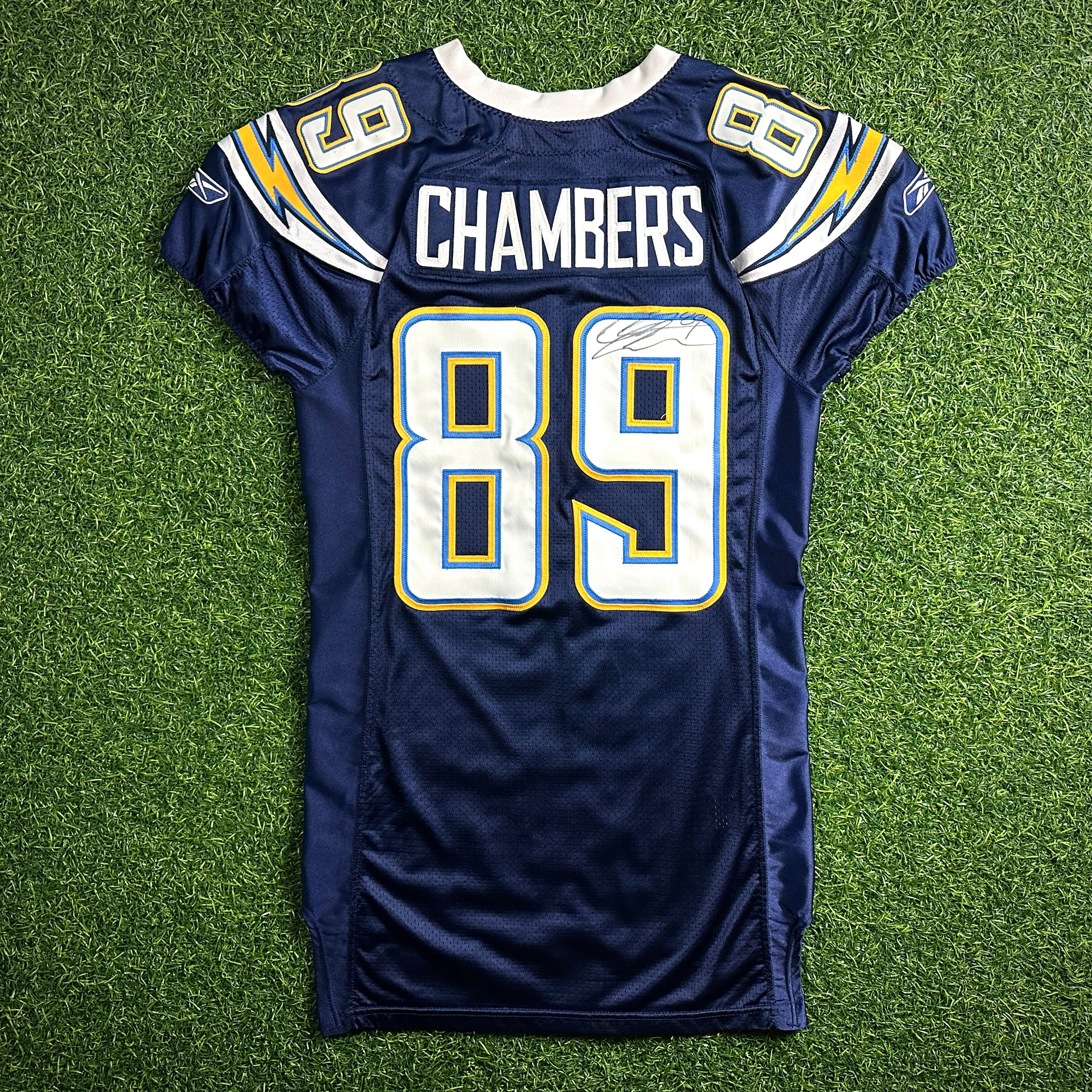 2007 Reebok NFL Game Issued Jersey San Diego Chargers Chris Chambers Autograph