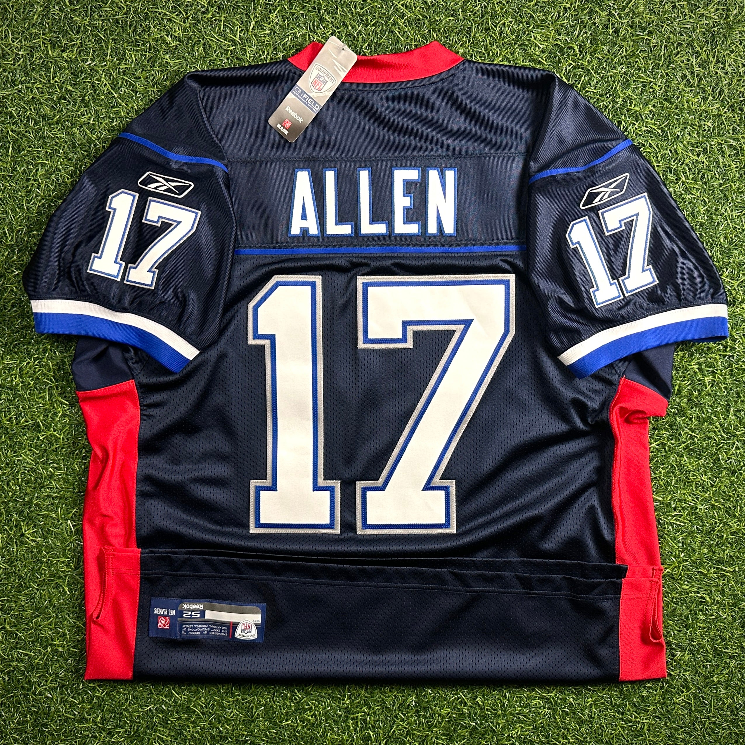 New! Reebok NFL Authentic Reverse Retro Jersey Buffalo Bills Josh Allen Sz. 52 Alt Logo