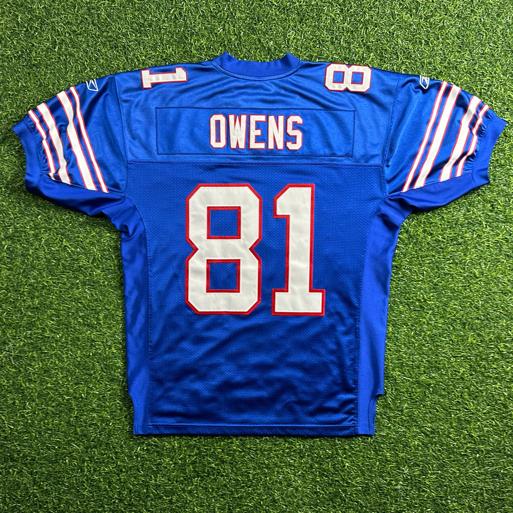 2009 Reebok NFL Authentic Throwback Jersey Buffalo Bills Terrell Owens Sz. 48 Vintage HOF