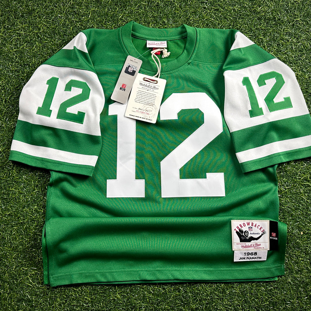 New! Mitchell & Ness AFL 1968 Authentic Throwback Jersey New York Jets Joe Namath Sz. 40 (M)