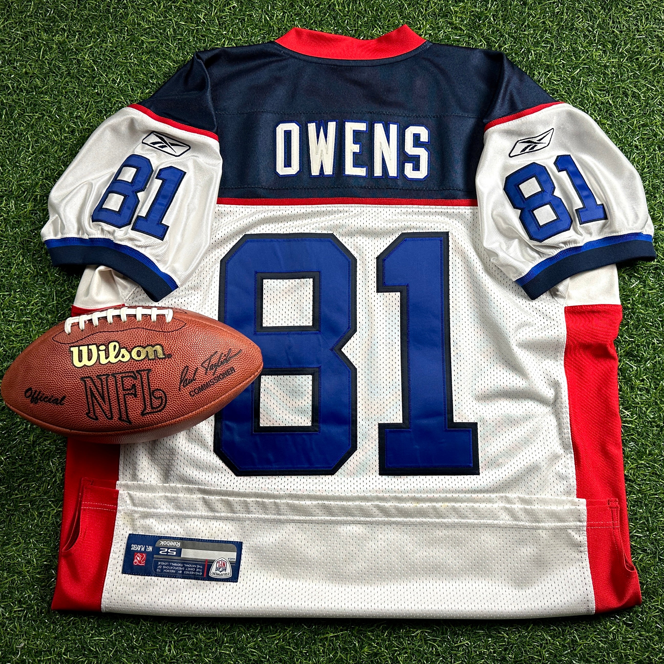 2009 Reebok NFL Authentic Jersey Buffalo Bills Terrell Owens Sz. 52 Vintage HOF