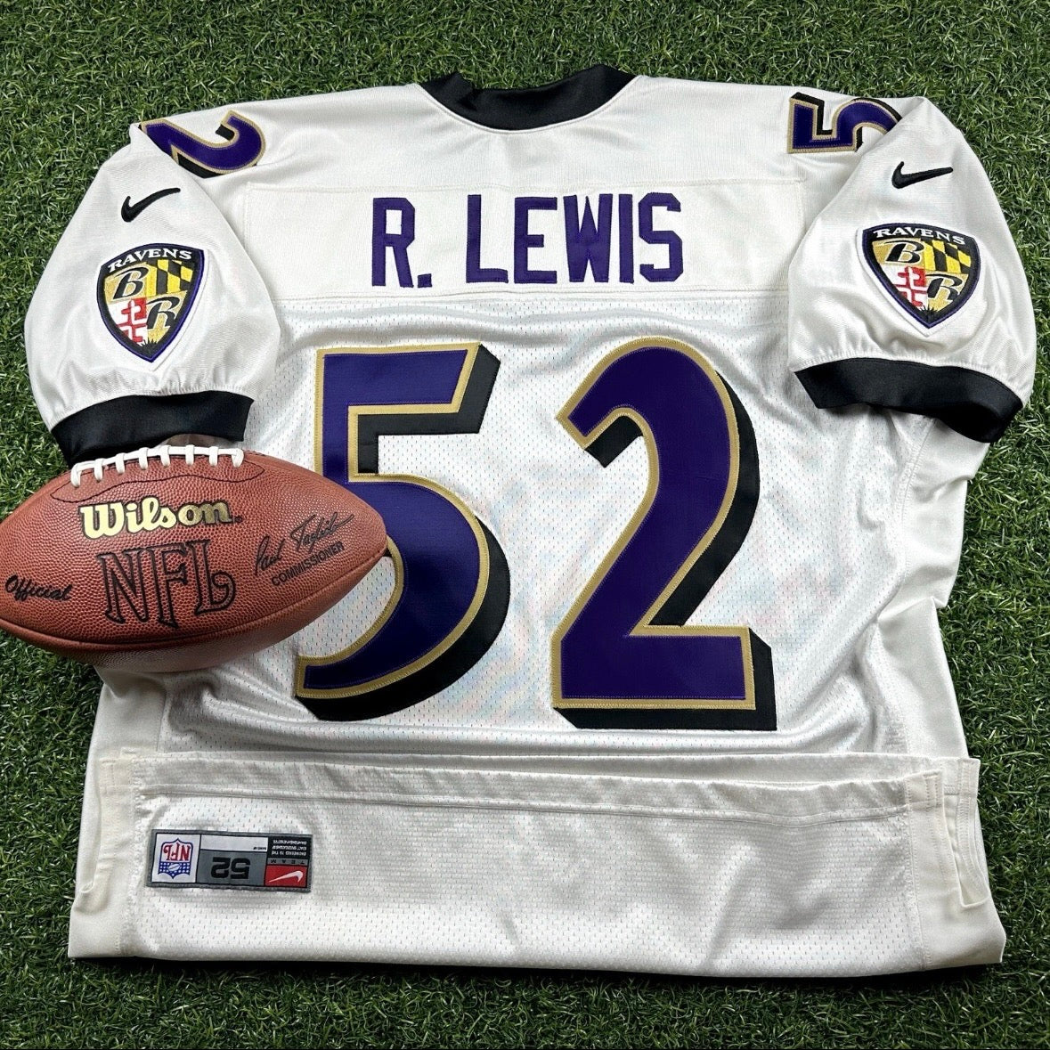 2000 Nike NFL Authentic Jersey Baltimore Ravens Ray Lewis Super Bowl XXXV SZ. 52