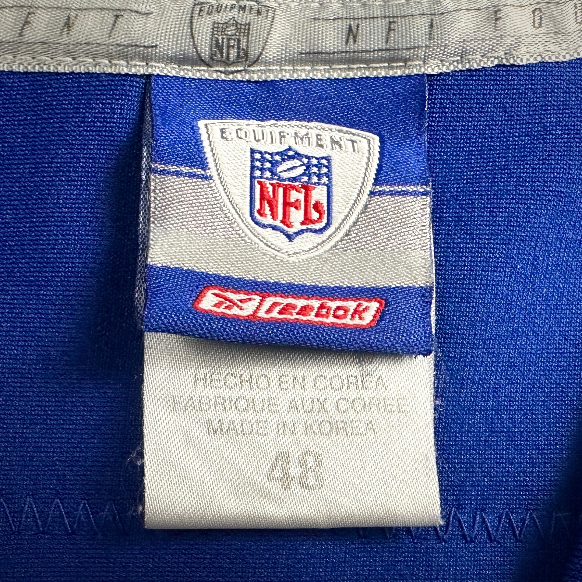 2002 Reebok NFL Authentic Jersey New York Giants Jason Sehorn Sz. 48 Vintage