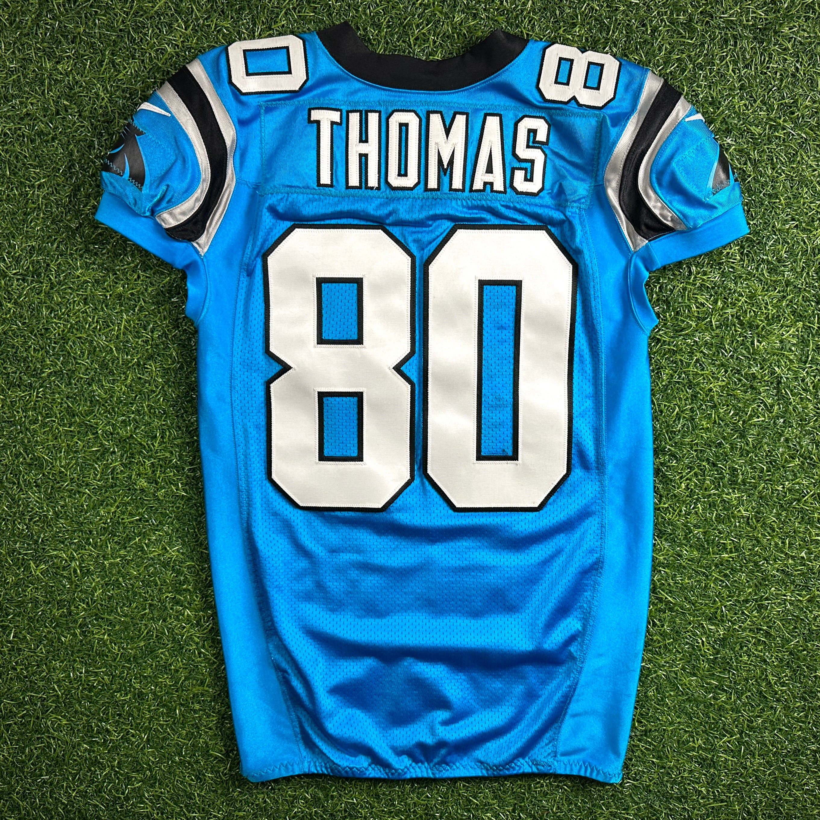 2018 Nike NFL Game Used Worn Jersey Carolina Panthers Ian Thomas Rookie Sz. 50