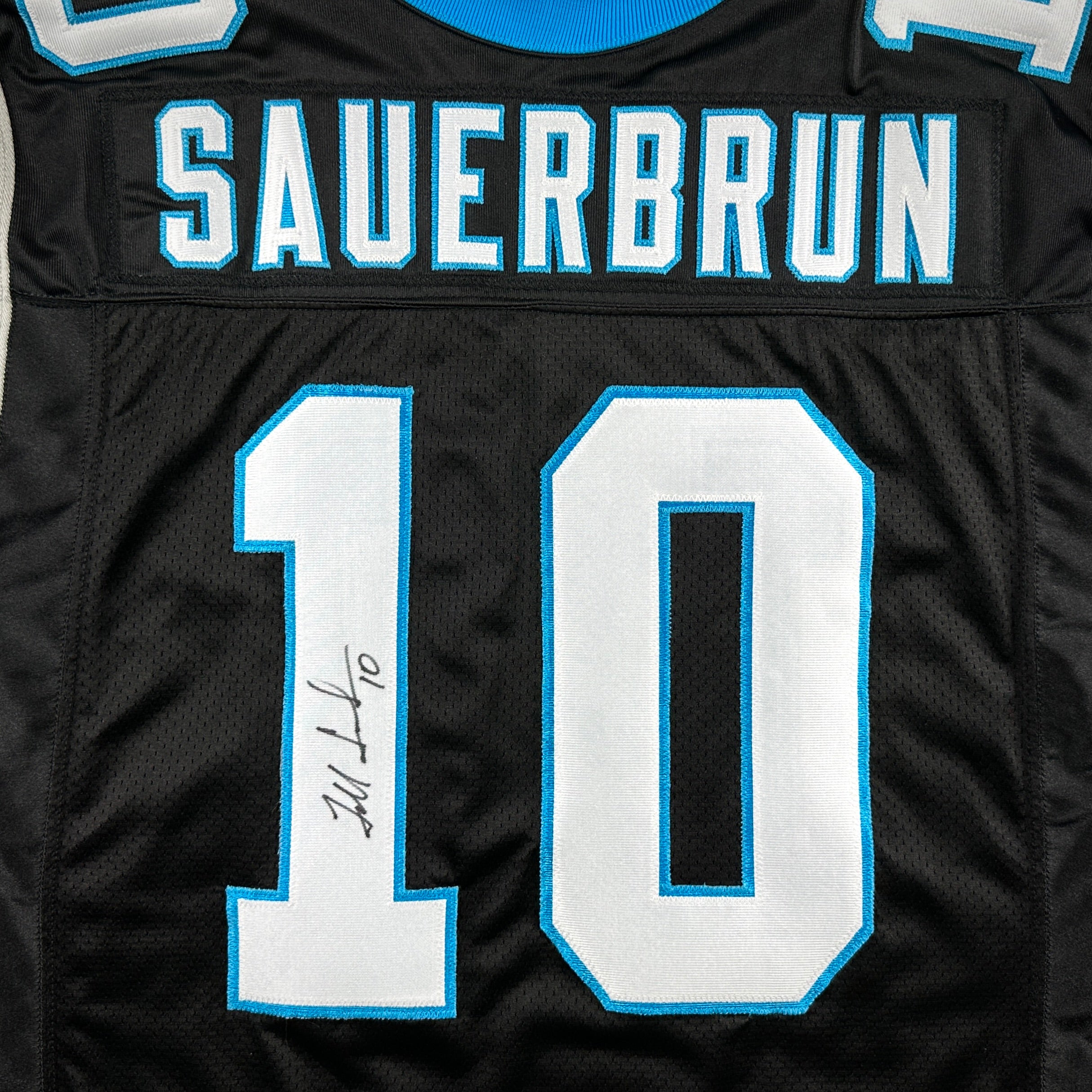 2004 Reebok NFL Team-Issued Game Jersey Carolina Panthers Todd Sauerbrun Sz. 46 Autograph PSA