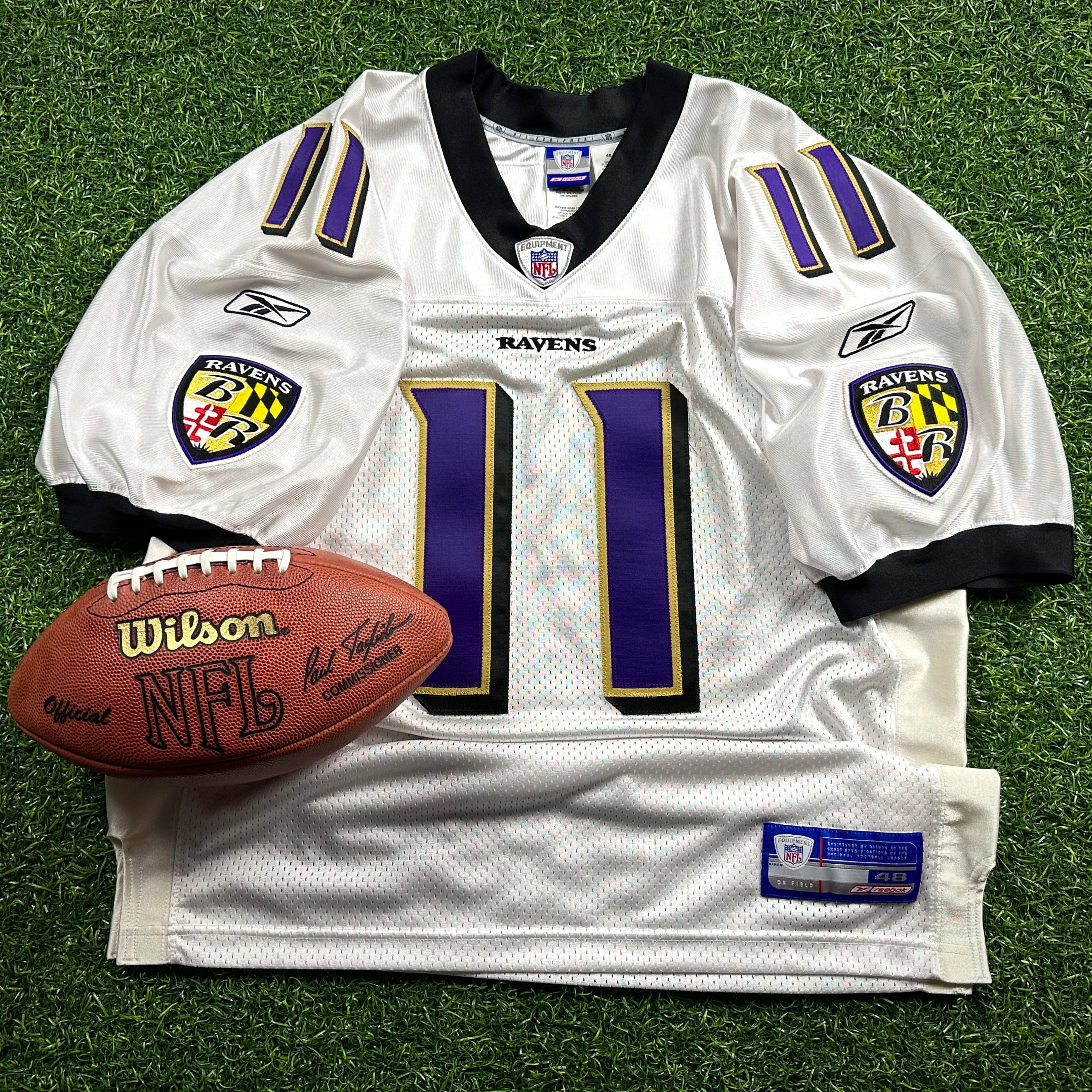 2002 Reebok NFL Authentic Jersey Baltimore Ravens Jeff Blake Sz. 48 Vintage QB