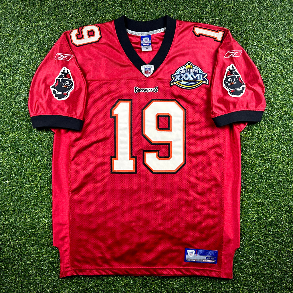 2002 Reebok NFL Authentic Jersey Tampa Bay Buccaneers Keyshawn Johnson Sz. 48 Super Bowl XXXVII