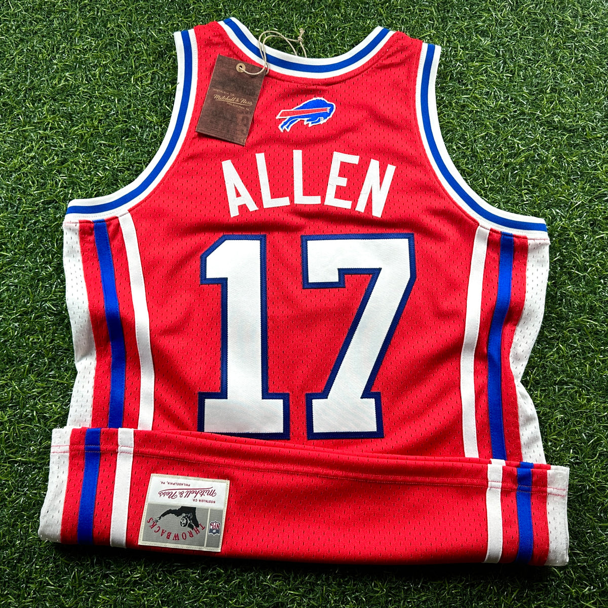 Mitchell & Ness NFL Authentic Buffalo Bills Custom Basketball Jersey Josh Allen Sz. M