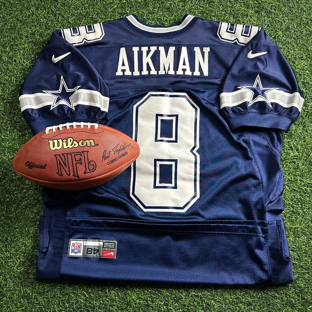 2000 Nike NFL Authentic Jersey Dallas Cowboys Troy Aikman Sz 48 Tom Landry Patch