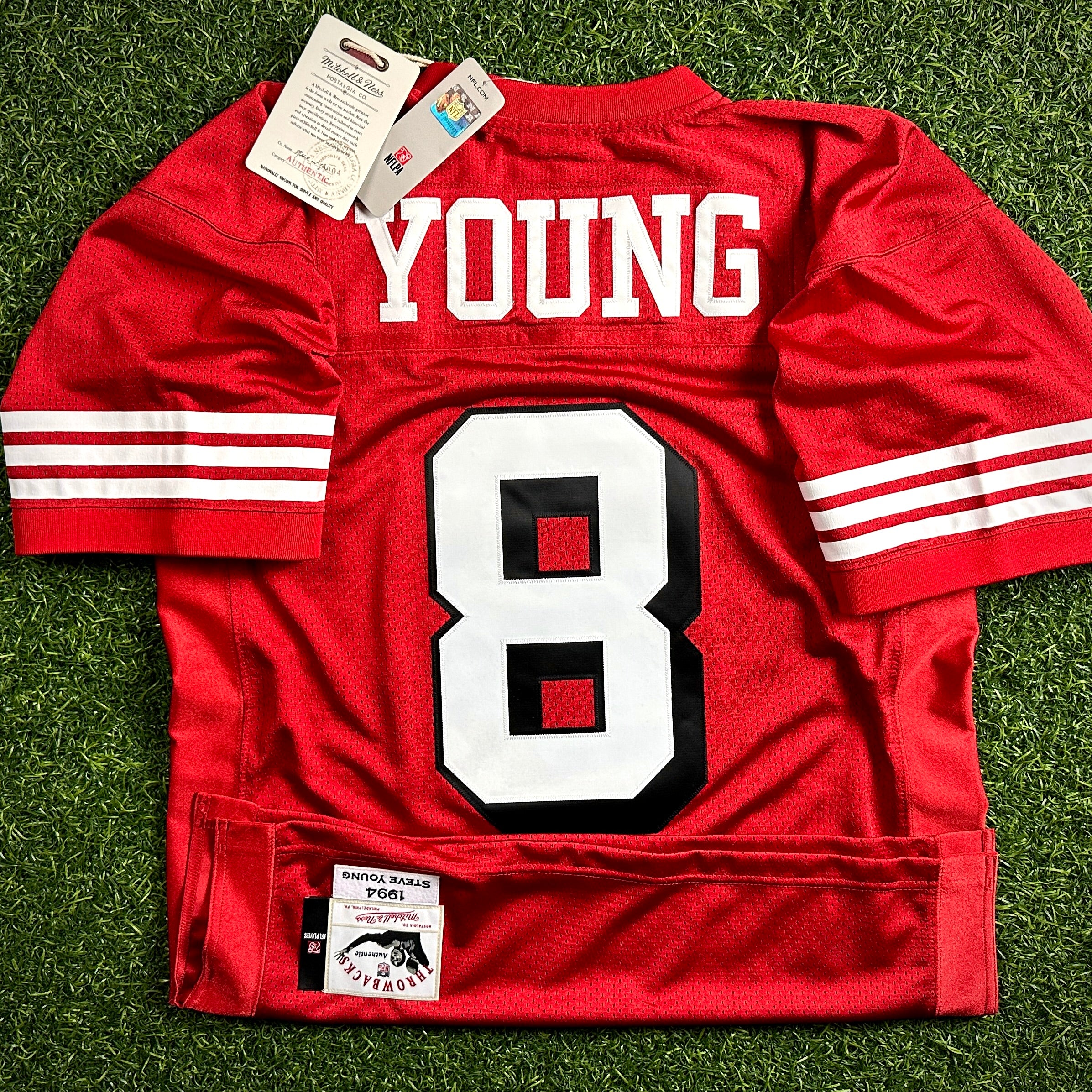 New! Mitchell & Ness 1994 Authentic Jersey San Francisco 49ers Steve Young Sz 44