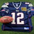 2003 Reebok NFL Authentic Jersey New England Patriots Tom Brady Sz. 52 Super Bowl XXXVIII