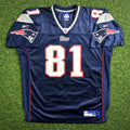2007 Reebok NFL Authentic Jersey New England Patriots Randy Moss Blue Home Sz. 52