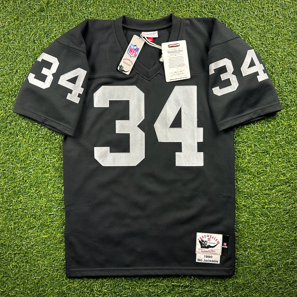 New! Mitchell & Ness NFL 1990 Authentic Jersey Los Angeles Raiders Bo Jackson Sz. 40 (M) Throwback