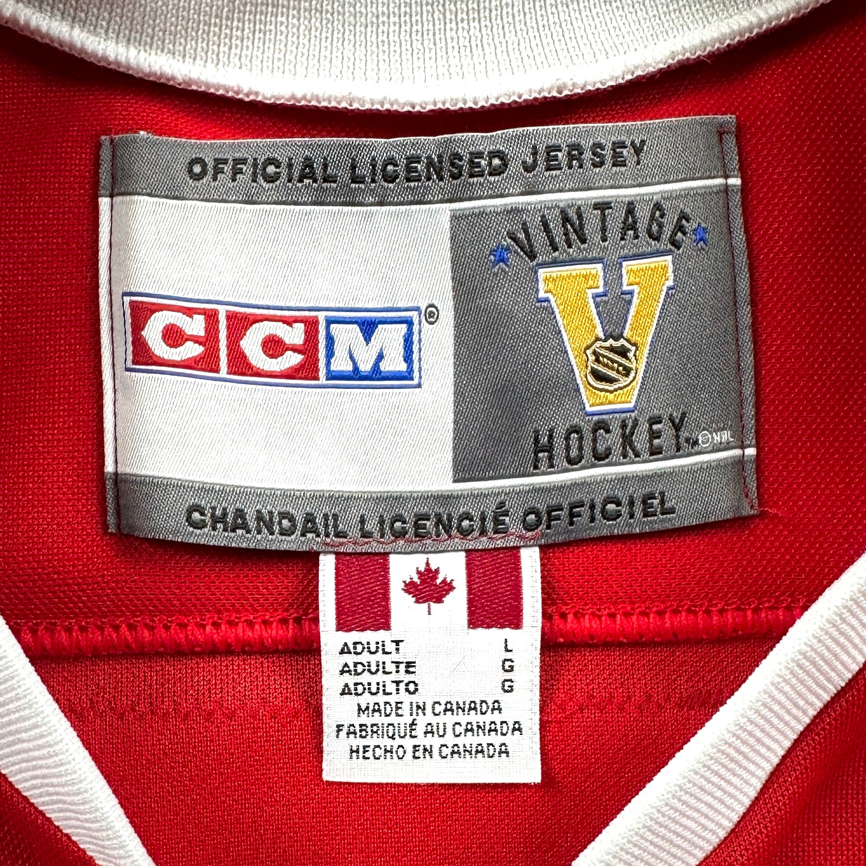Rare! 2000’s CCM Vintage NHL Jersey Montreal Canadiens Sz. L #1 Throwback