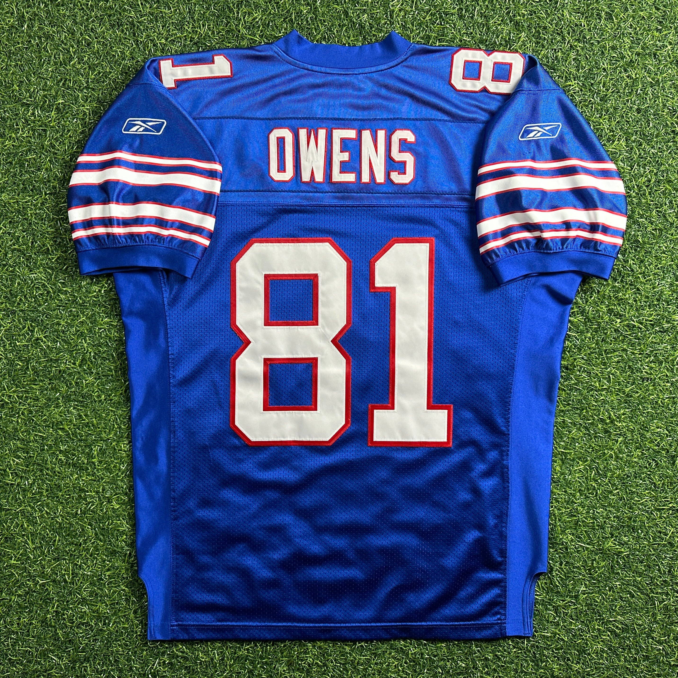 2009 Reebok NFL Authentic Throwback Jersey Buffalo Bills Terrell Owens Sz. 48 Vintage HOF