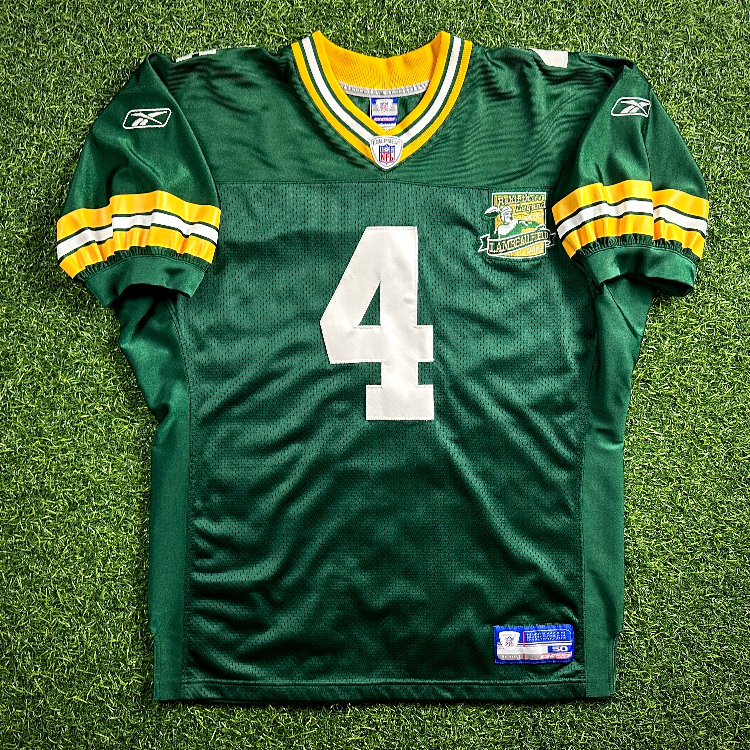 2003 Reebok NFL Authentic Jersey Green Bay Packers Brett Favre Sz. 50 Lambeau Patch