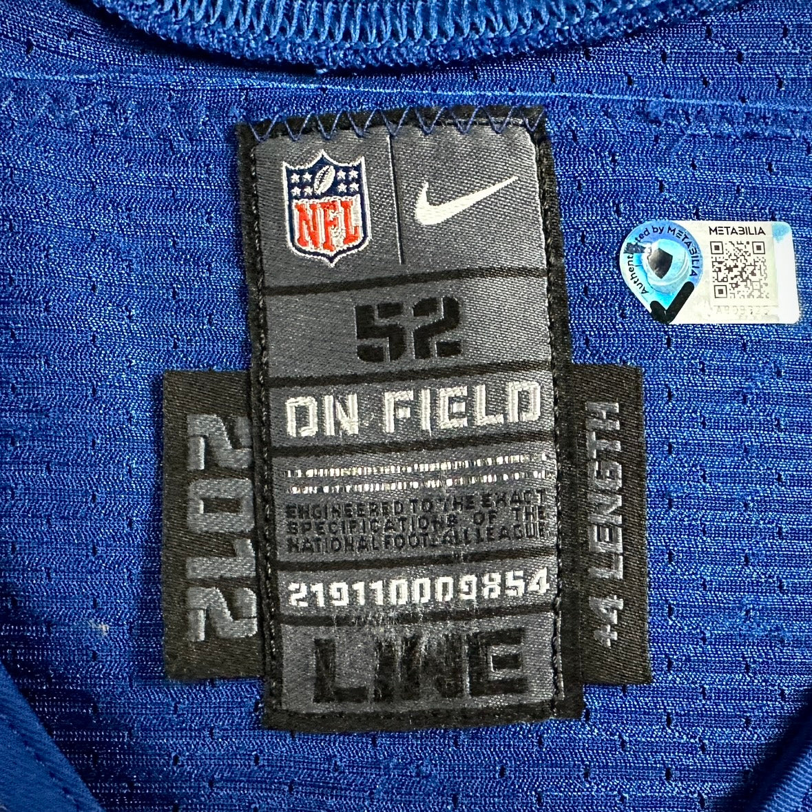 2012 Nike NFL Game-Used Jersey Indianapolis Colts Monte Simmons Team COA